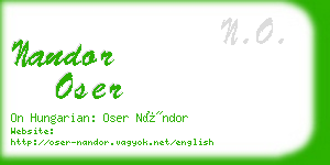 nandor oser business card